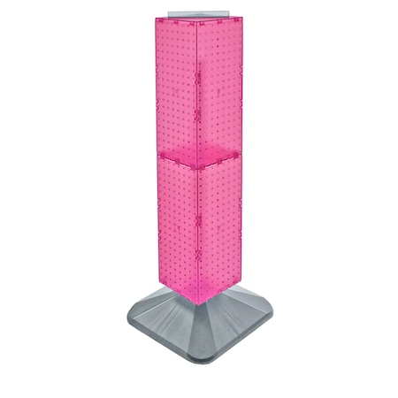 Azar Displays 4-Sided Pegboard Floor Revolving Display Panel Size: 8"W x 40"H 703387-PNK